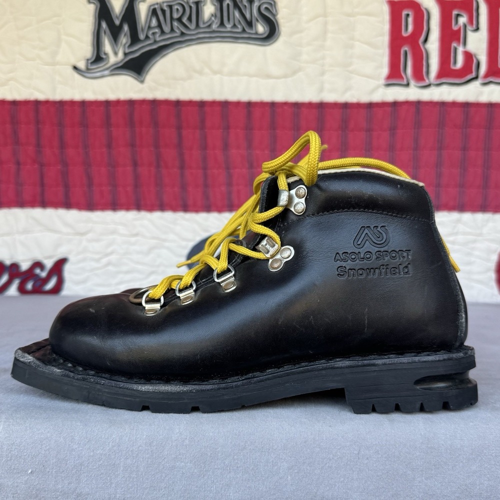 Size 6.5 Vibram Asolo Sport Snowpine Leather Boots 5507 Snow Ski X-Country Mens